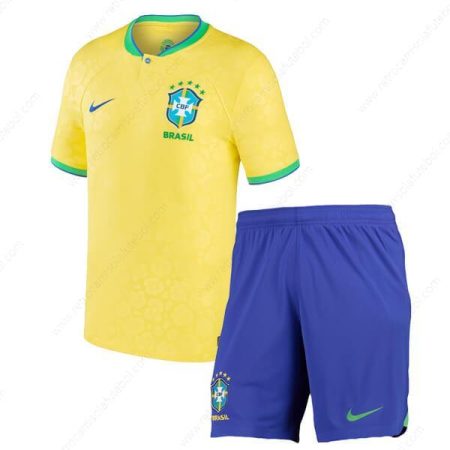Camisola Brasil 1º Kits de futebol para crianças 2022