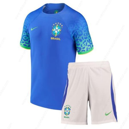 Camisola Brasil 2º Kits de futebol para crianças 2022