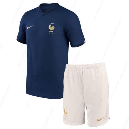 Camisola França 1º Kits de futebol para crianças 2022
