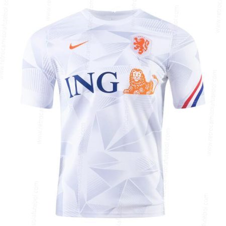 Camisola Holanda Pre Match Training Camisola de futebol – Branco