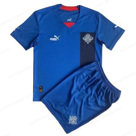 Camisola Islândia 1º Kits de futebol para crianças 2022