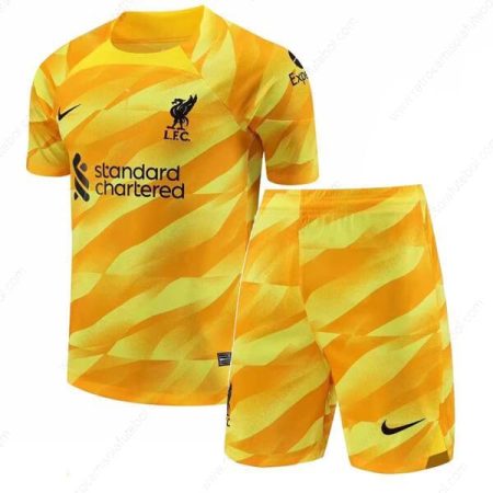 Camisola Liverpool amarelo Guarda Redes Kits de futebol para crianças 23/24